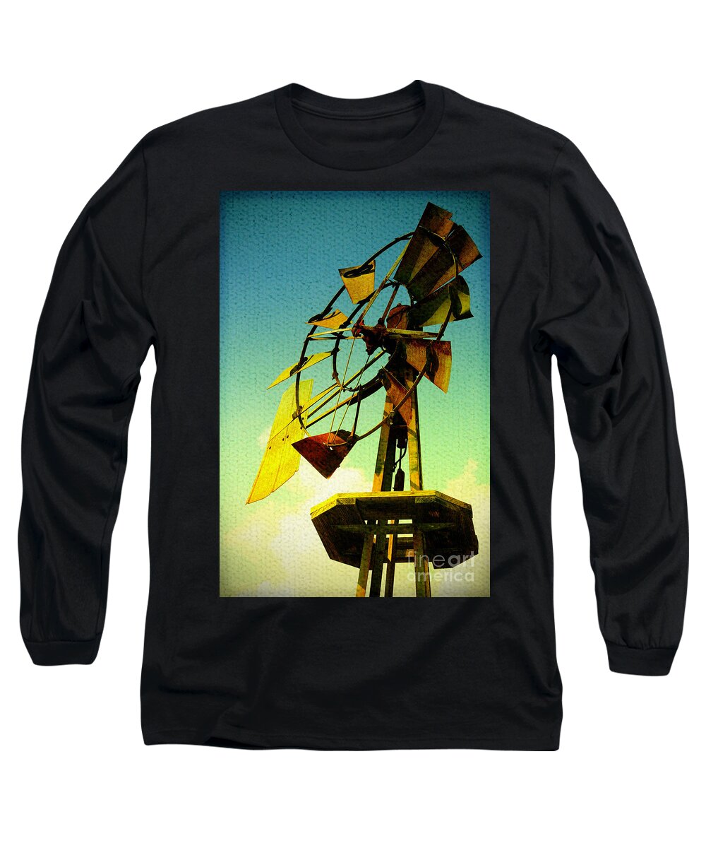 Windmill Long Sleeve T-Shirt featuring the photograph Winds of Change by Trish Mistric
