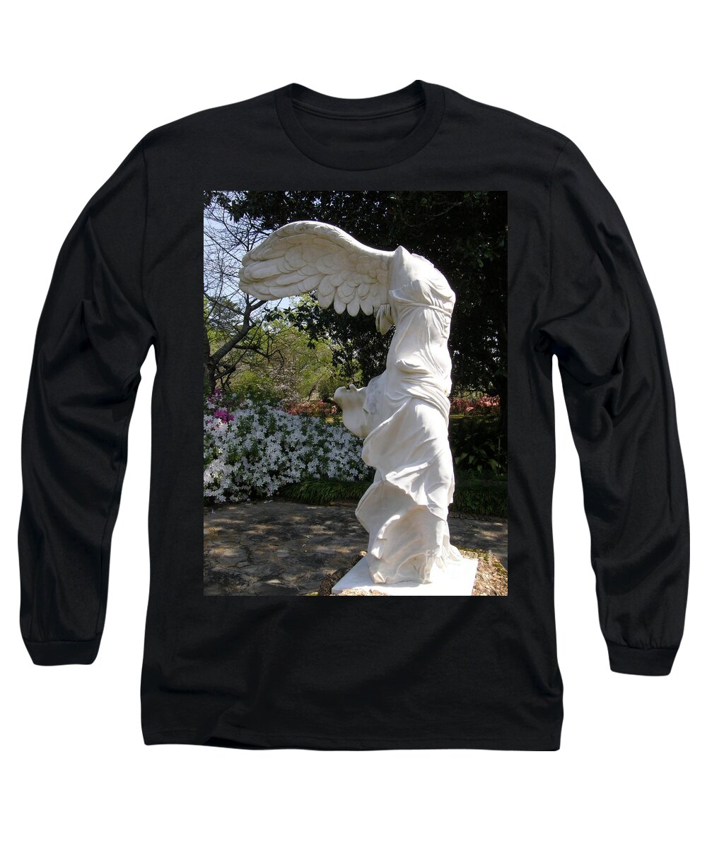 Formal Garden Long Sleeve T-Shirt featuring the photograph Winged Victory Nike by Caryl J Bohn