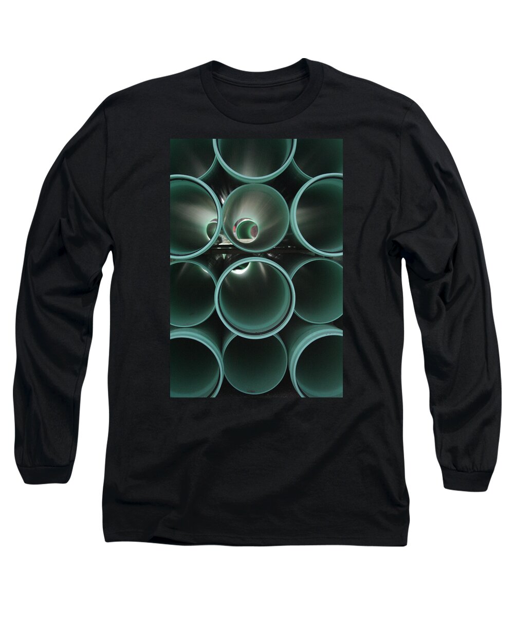 Abstract Long Sleeve T-Shirt featuring the photograph You Too Will Someday Be Underground by Ric Bascobert
