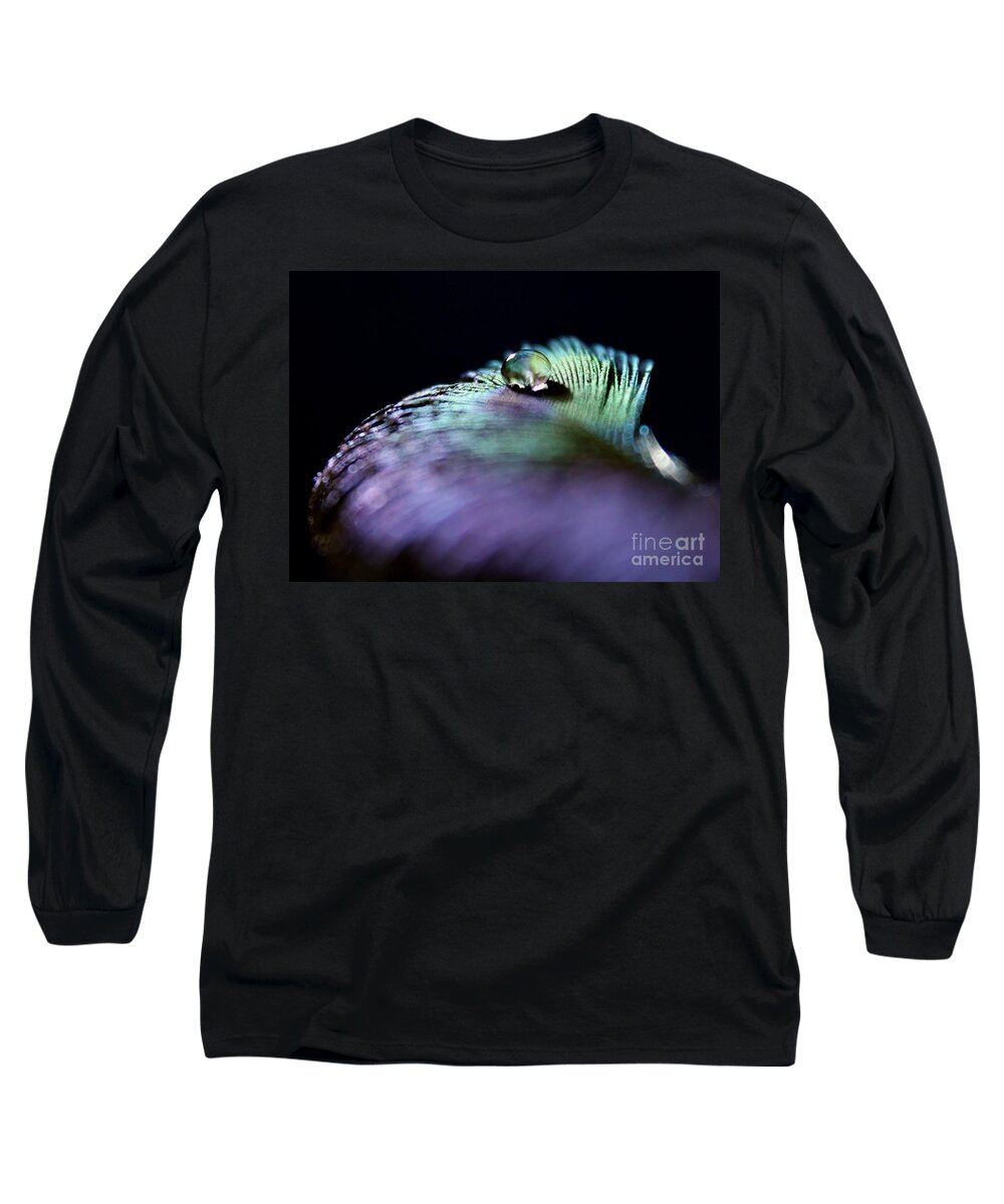 Peacock Feather Long Sleeve T-Shirt featuring the photograph Your Fortune by Krissy Katsimbras