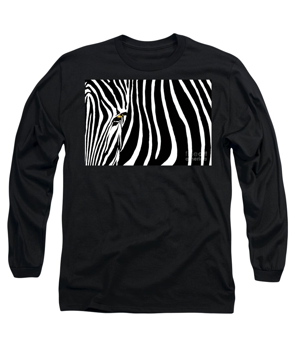 Zebra Long Sleeve T-Shirt featuring the photograph Zebressence by Dan Holm