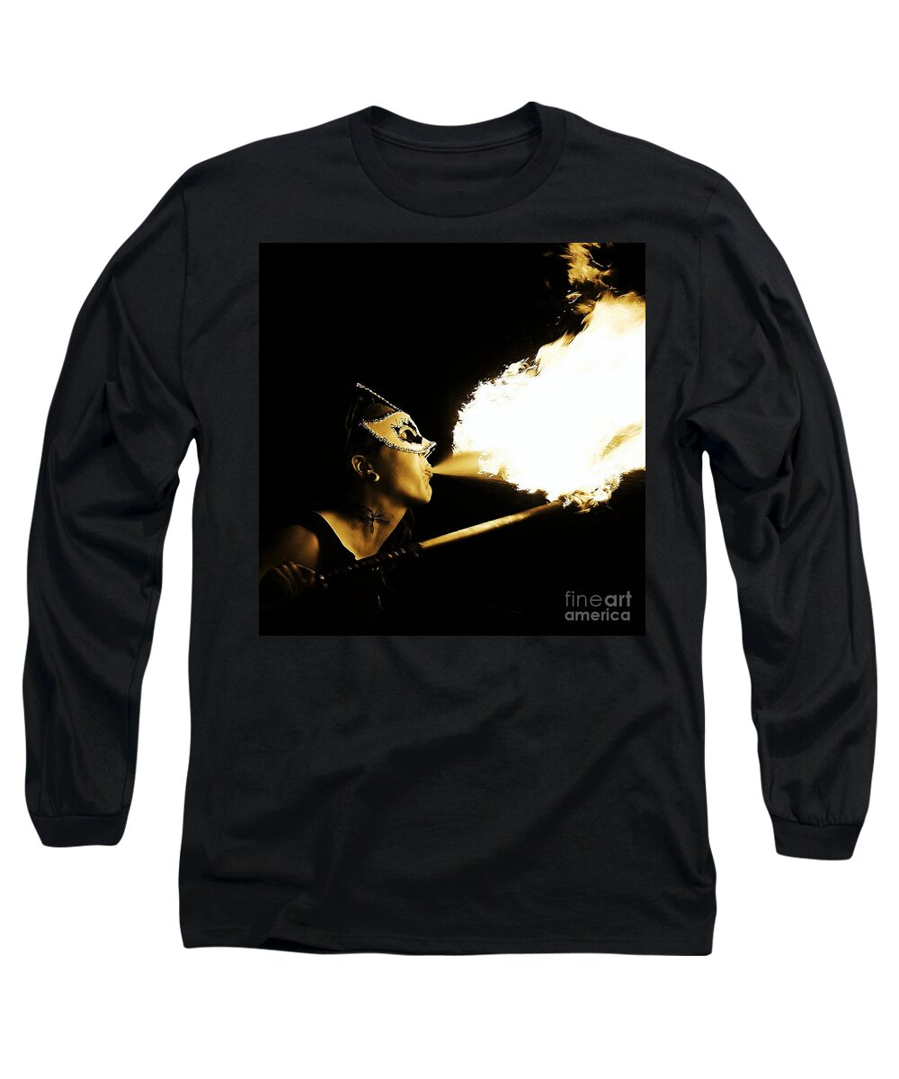 Firebreather Long Sleeve T-Shirt featuring the photograph Firebreather #1 by Blair Stuart