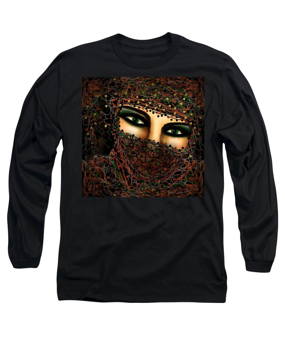 Seductive Long Sleeve T-Shirt featuring the mixed media Seductive #1 by Natalie Holland
