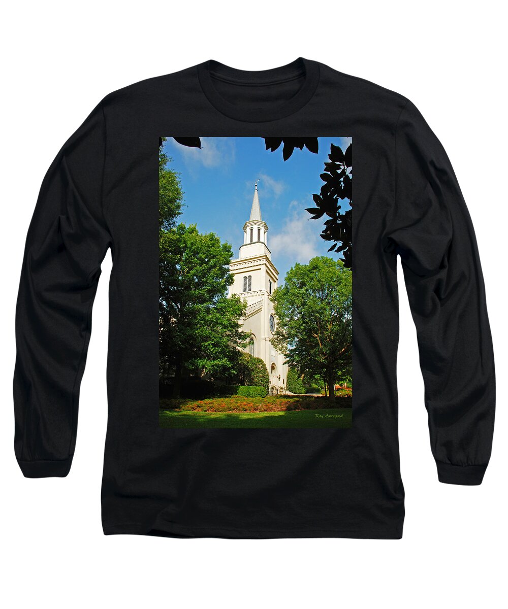 Church Long Sleeve T-Shirt featuring the photograph 1st Presbyterian Church by Kay Lovingood