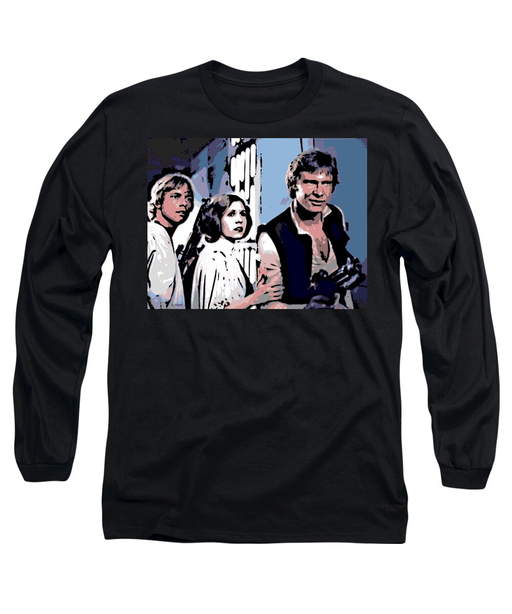 Princess Leia Long Sleeve T-Shirt featuring the photograph 3 Aces by George Pedro