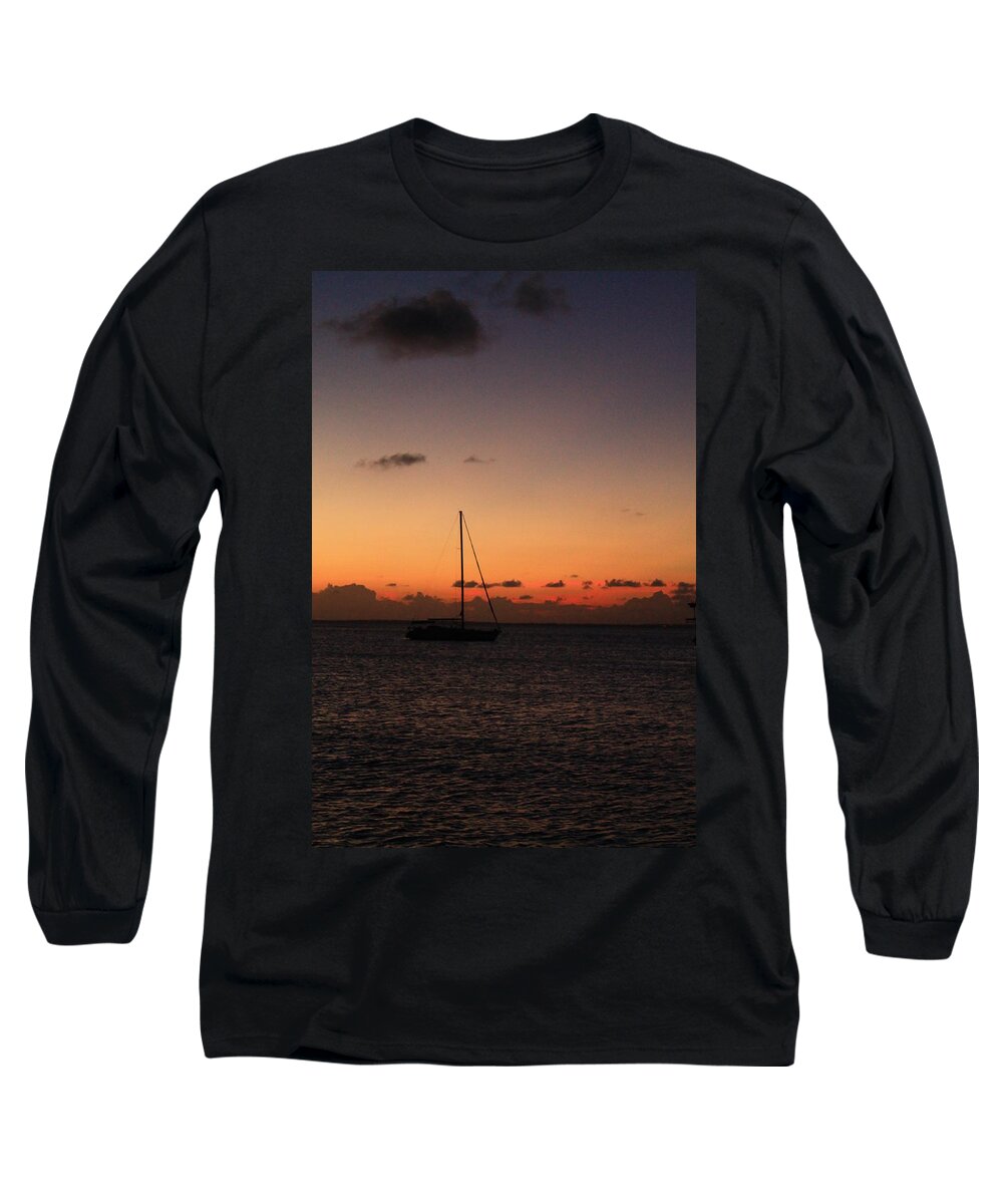 Sailboat Long Sleeve T-Shirt featuring the photograph Sunset #30 by Catie Canetti
