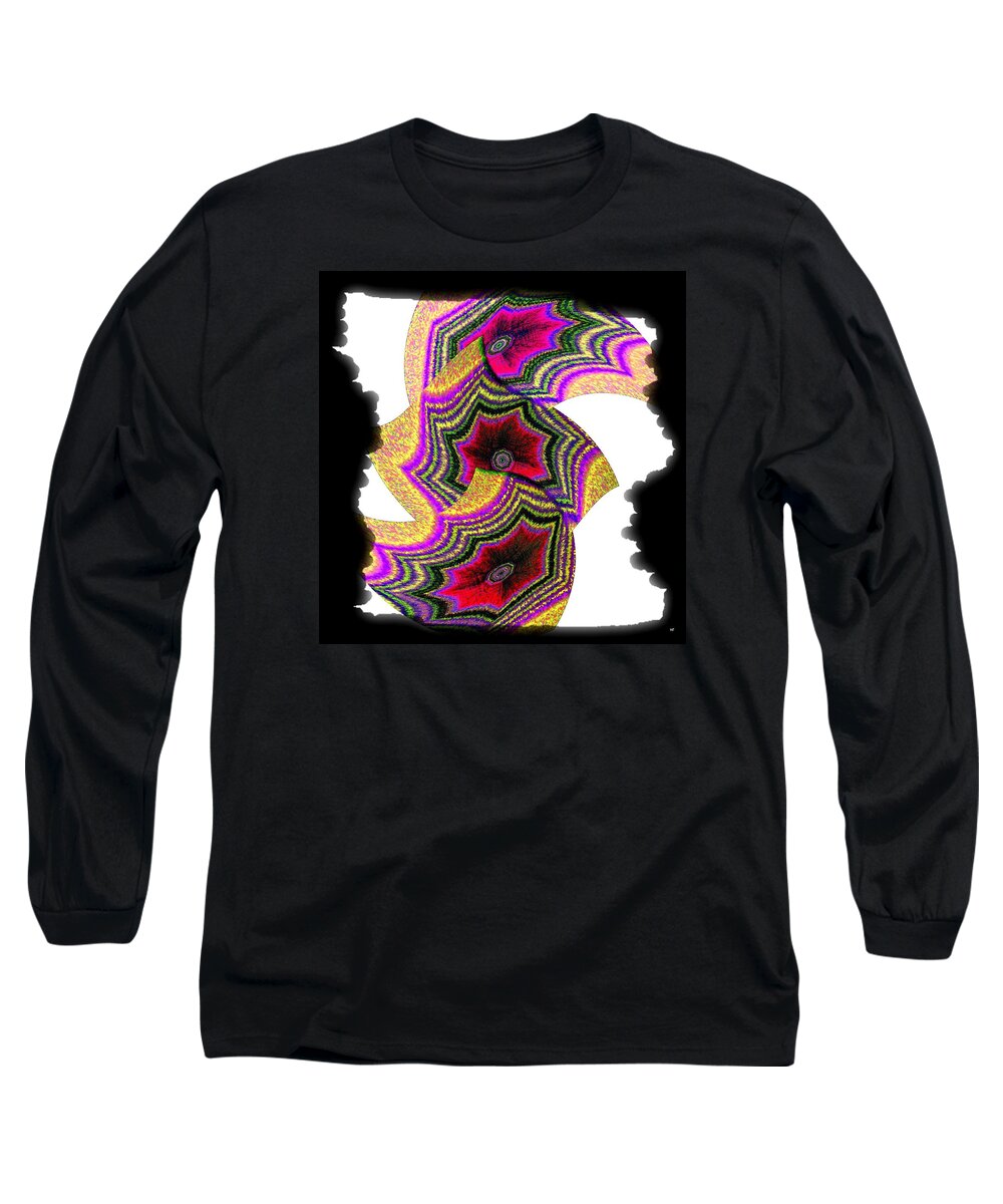 Abstract Fusion Long Sleeve T-Shirt featuring the digital art Abstract Fusion 154 by Will Borden