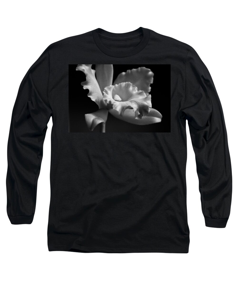 Art Long Sleeve T-Shirt featuring the photograph Black and White Bloom by Kelly Hazel