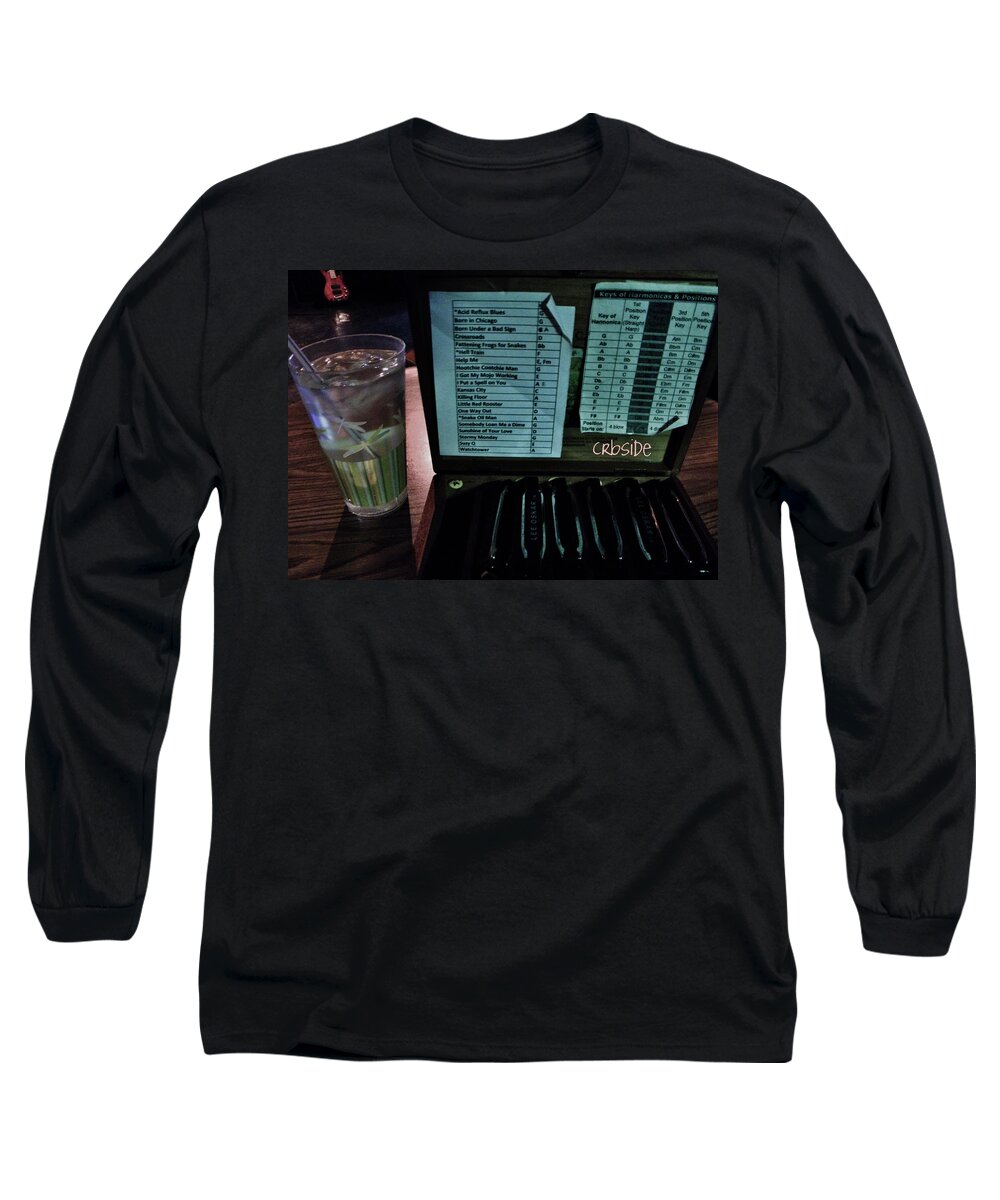 Harmonica Long Sleeve T-Shirt featuring the photograph Blues Tools by Chris Berry