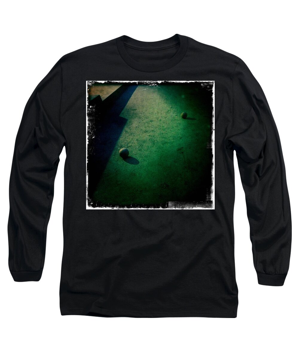 Bocce Balls Long Sleeve T-Shirt featuring the photograph Bocce Ball Court by Suzanne Lorenz