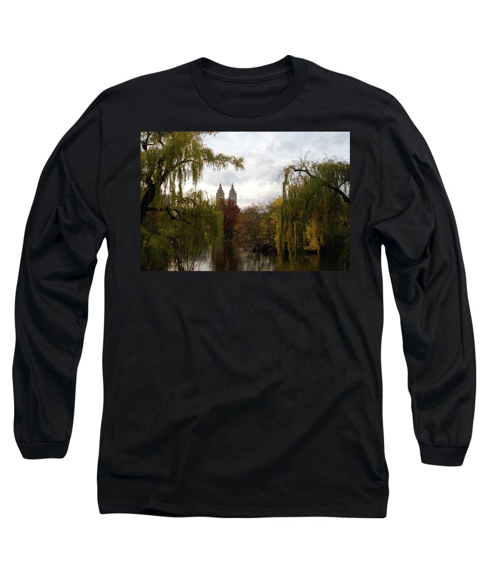 New York City Long Sleeve T-Shirt featuring the photograph Central Park Autumn by Lorraine Devon Wilke