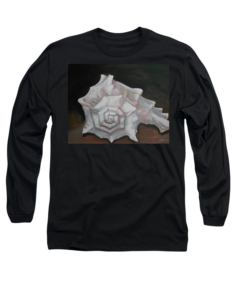 Paintings Long Sleeve T-Shirt featuring the painting Conch Shell by Daniel Gale