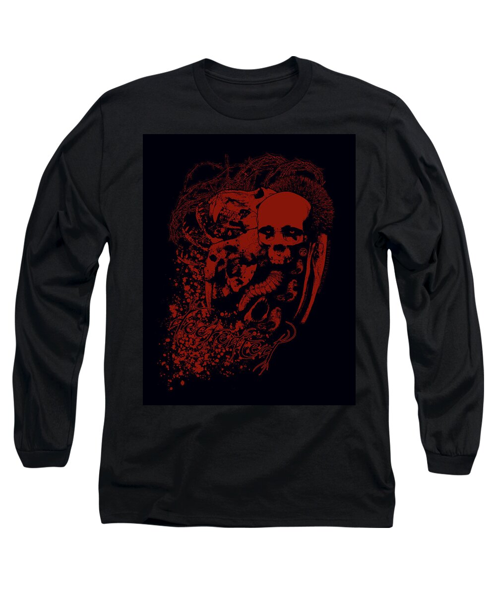 Tony Koehl Long Sleeve T-Shirt featuring the mixed media Decreation by Tony Koehl