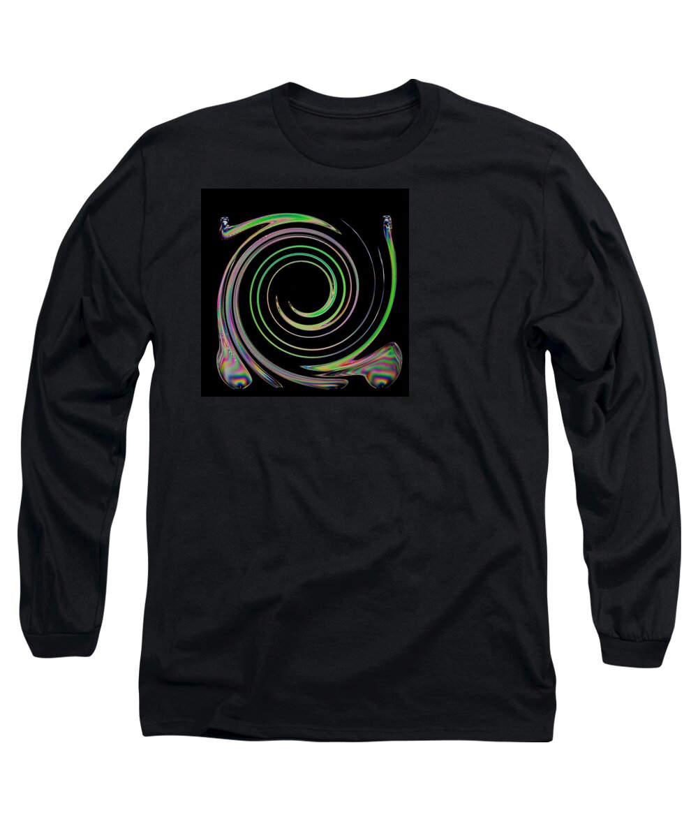 Abstract Long Sleeve T-Shirt featuring the photograph Electric Cutlery by Steve Purnell