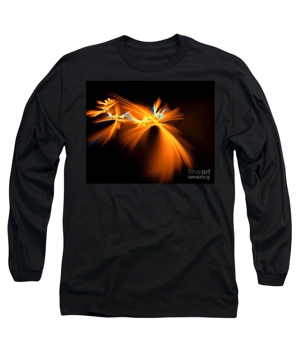 Digital Long Sleeve T-Shirt featuring the digital art Fireflies by Victoria Harrington