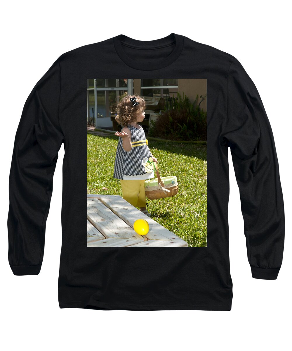 Easter Long Sleeve T-Shirt featuring the photograph First Easter Egg Hunt by Steven Sparks