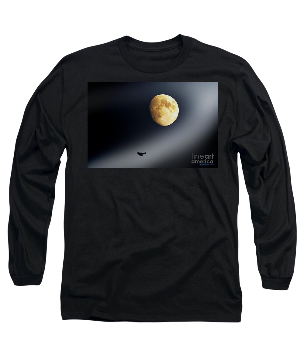 Moon Long Sleeve T-Shirt featuring the photograph Fly Me To The Moon by Pat Davidson