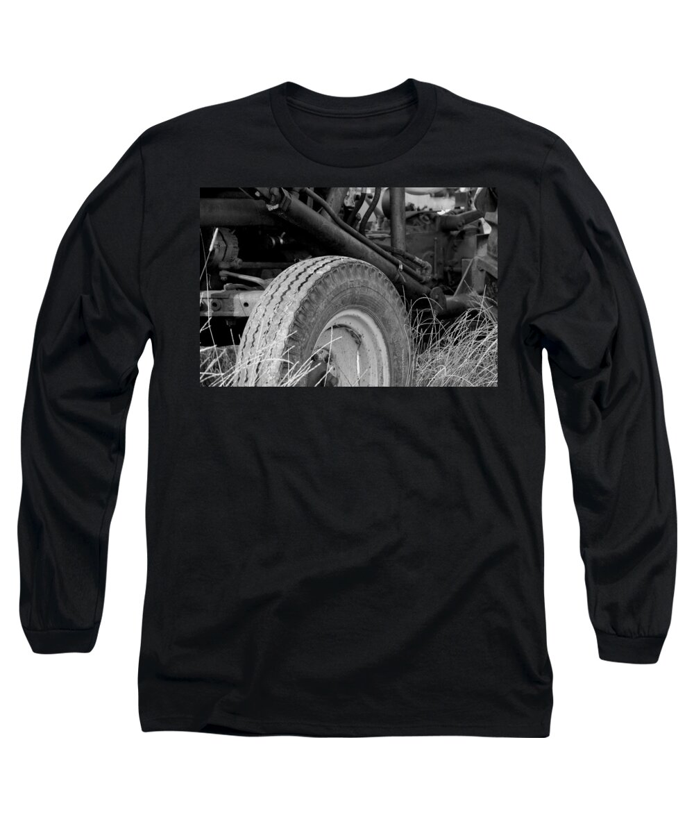 Ford Long Sleeve T-Shirt featuring the photograph Ford Tractor Details in Black and White by Jennifer Ancker