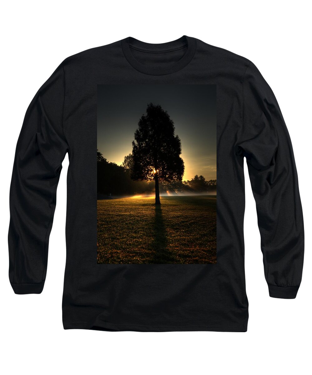Sunrise Long Sleeve T-Shirt featuring the photograph Inspirational Tree by Scott Wood