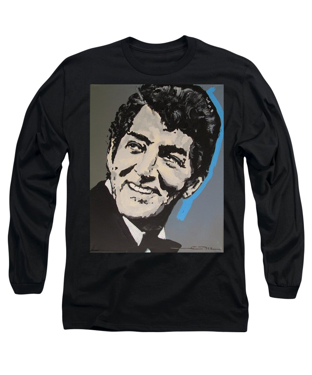 Dean Martin Long Sleeve T-Shirt featuring the drawing King of Cool by Eric Dee