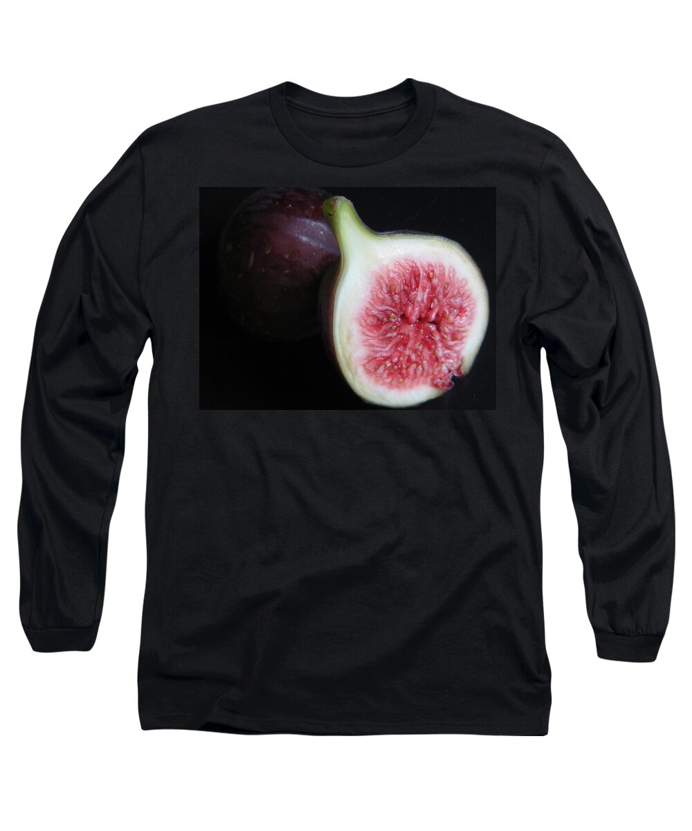 Fig Long Sleeve T-Shirt featuring the photograph Kitchen - Garden - Forbidden Fruit by Susan Carella