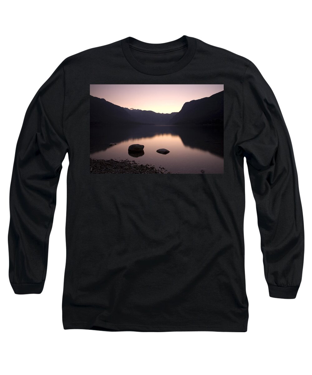 Bohinj Long Sleeve T-Shirt featuring the photograph Lake Bohinj sunset by Ian Middleton