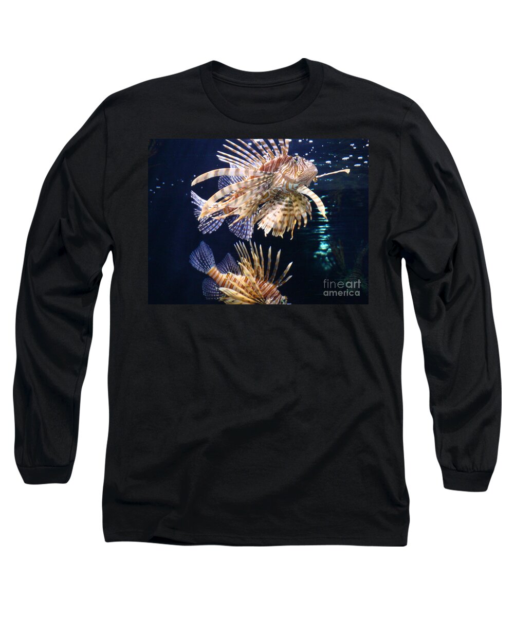 Lionfish Long Sleeve T-Shirt featuring the photograph On the Prowl by Vonda Lawson-Rosa