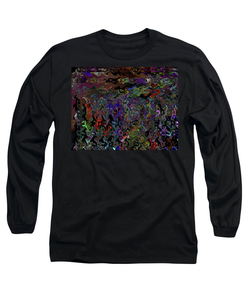 L Long Sleeve T-Shirt featuring the digital art People And Faces In Different Lovely Color Places by Kenneth James