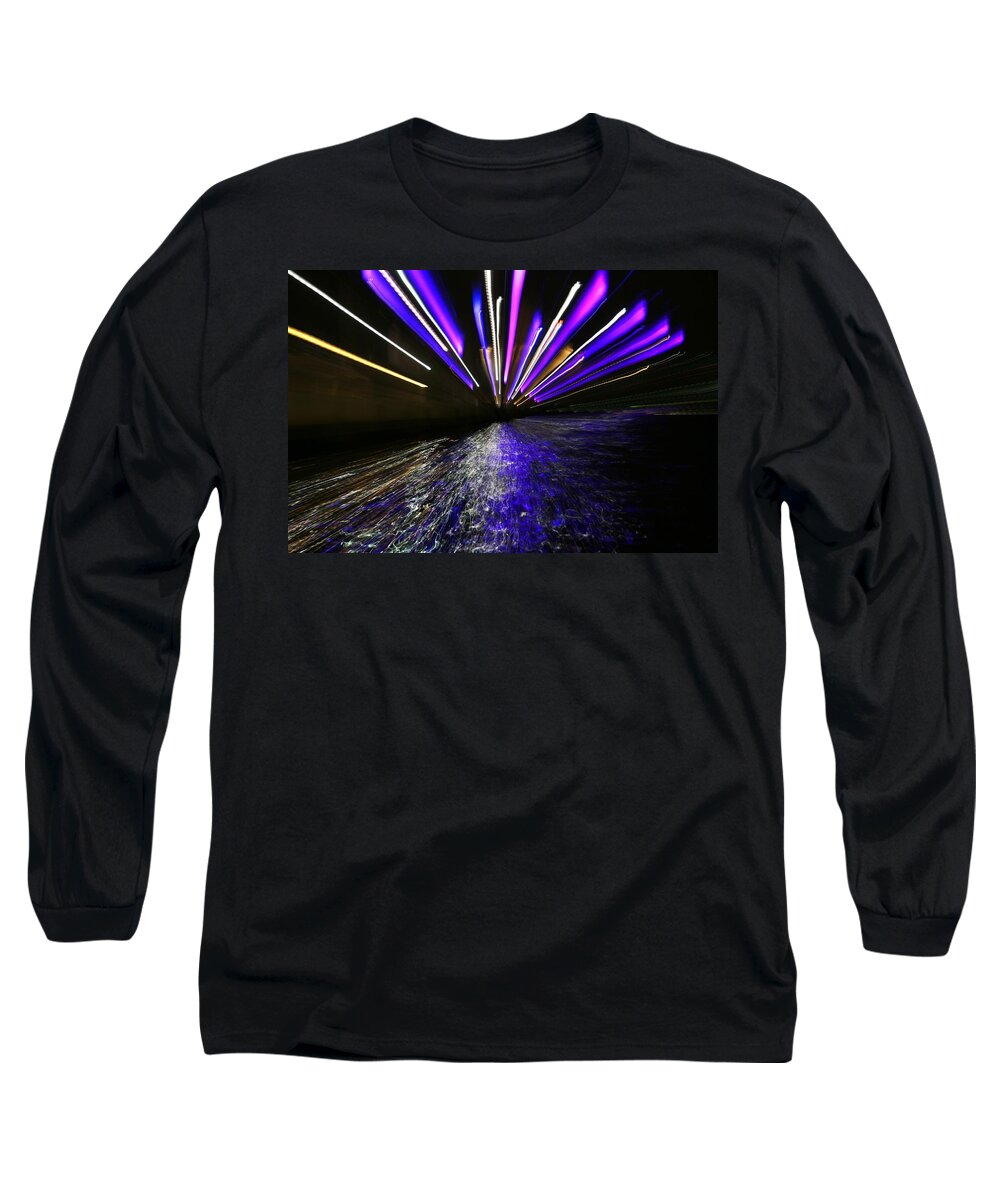 Water Long Sleeve T-Shirt featuring the photograph Port Slide Lightz by Phil Cappiali Jr