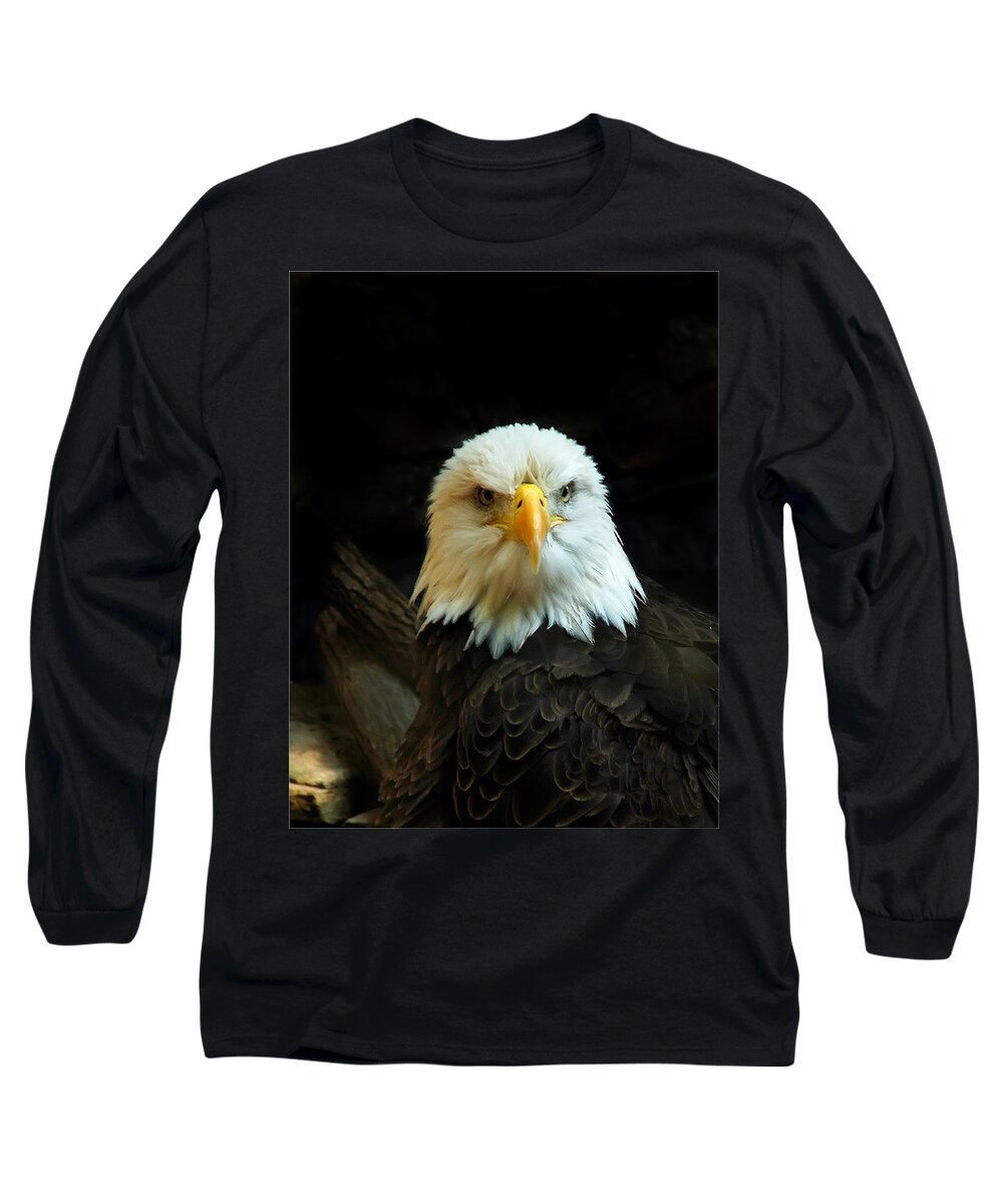 Eagle -portrait- Bird - Americas Bird Long Sleeve T-Shirt featuring the photograph Portrait American Bald Eagle by Randall Branham