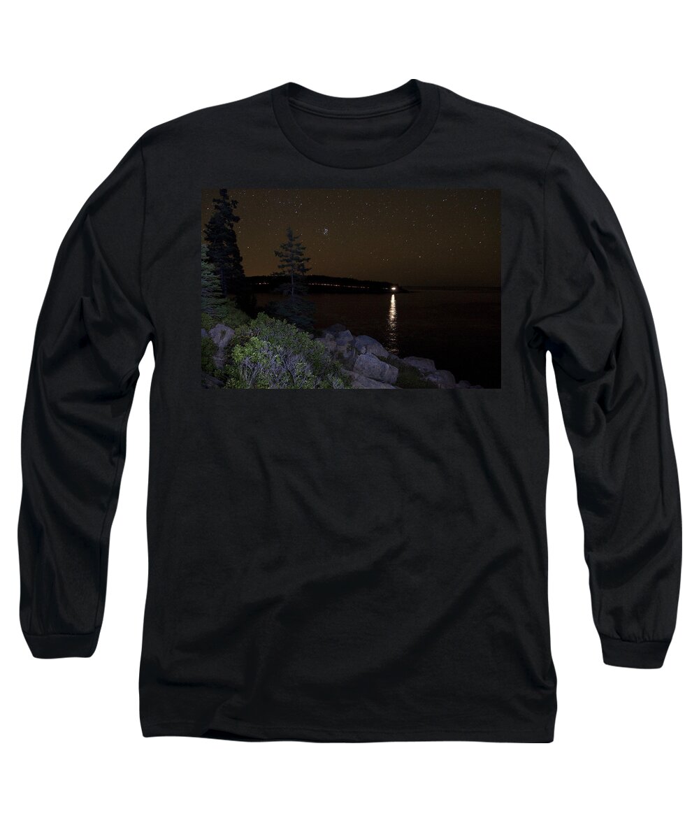 Night Long Sleeve T-Shirt featuring the photograph Rounding Otter Point by Brent L Ander