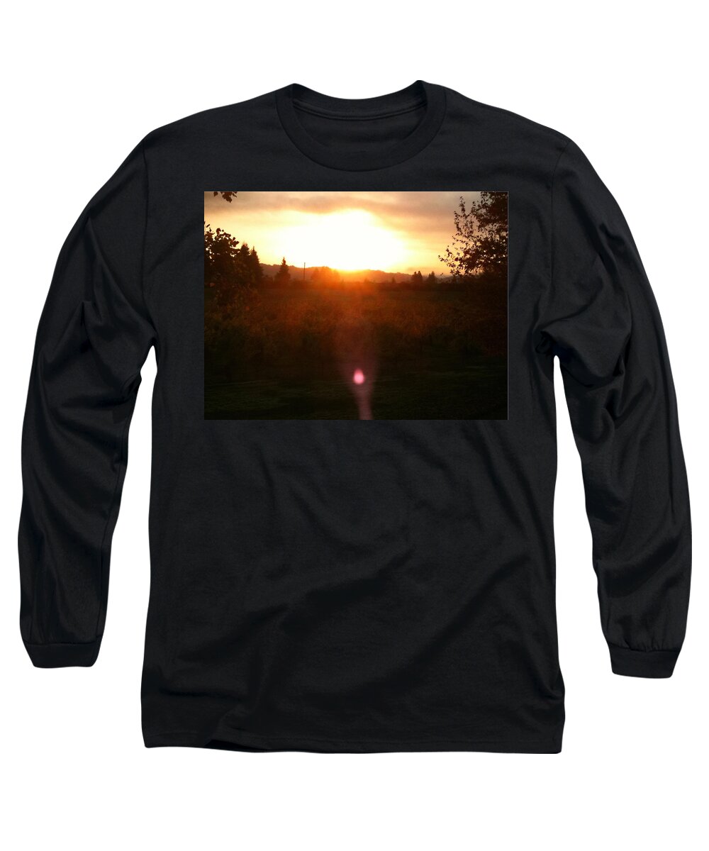 Napa Valley Long Sleeve T-Shirt featuring the photograph Russian River Sunrise by Kathy Corday