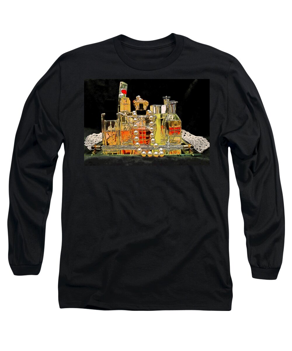 Perfume Long Sleeve T-Shirt featuring the photograph Scents of a Woman by DigiArt Diaries by Vicky B Fuller