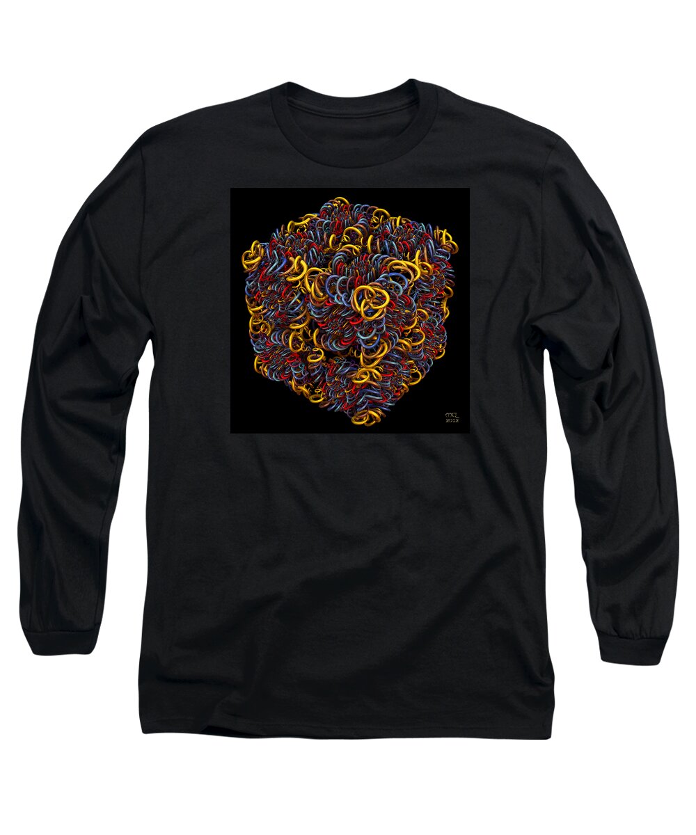 Computer Long Sleeve T-Shirt featuring the digital art Spiral Box IV by Manny Lorenzo