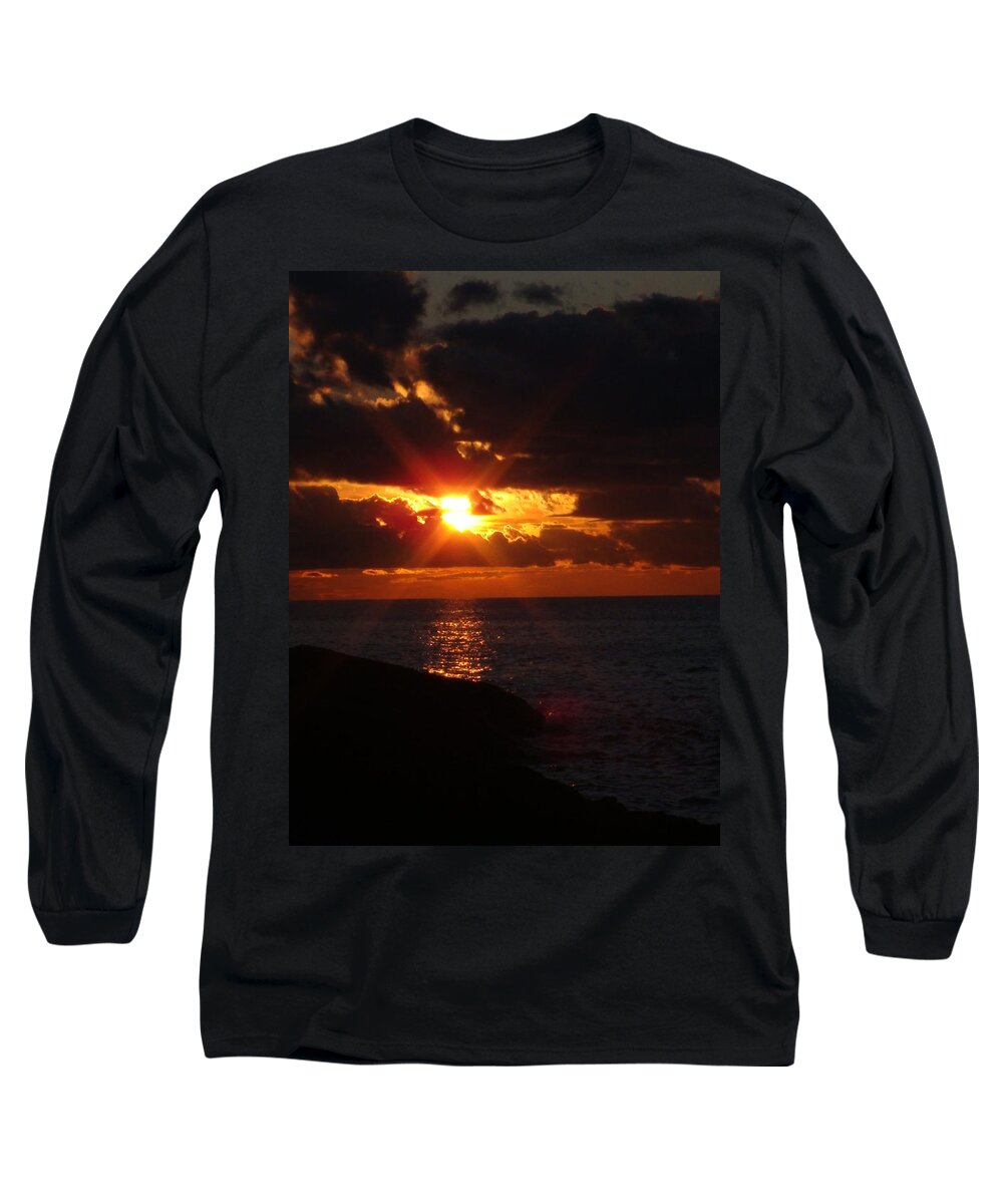Lake Superior Long Sleeve T-Shirt featuring the photograph Superior Sunset by Bonfire Photography