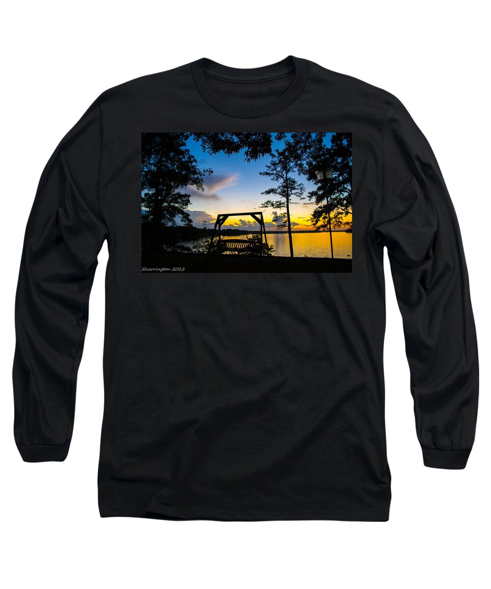 Silhouettes Long Sleeve T-Shirt featuring the photograph Swing silhouette by Shannon Harrington