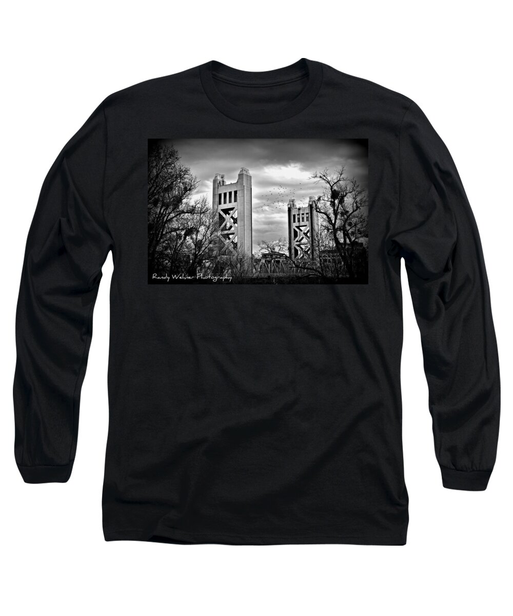 Tower Long Sleeve T-Shirt featuring the photograph Tower Bridge Clearing by Randy Wehner