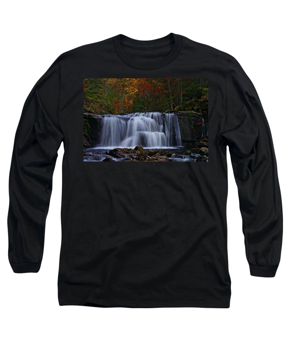 Waterfalls Long Sleeve T-Shirt featuring the photograph Waterfall Svitan by Ivan Slosar