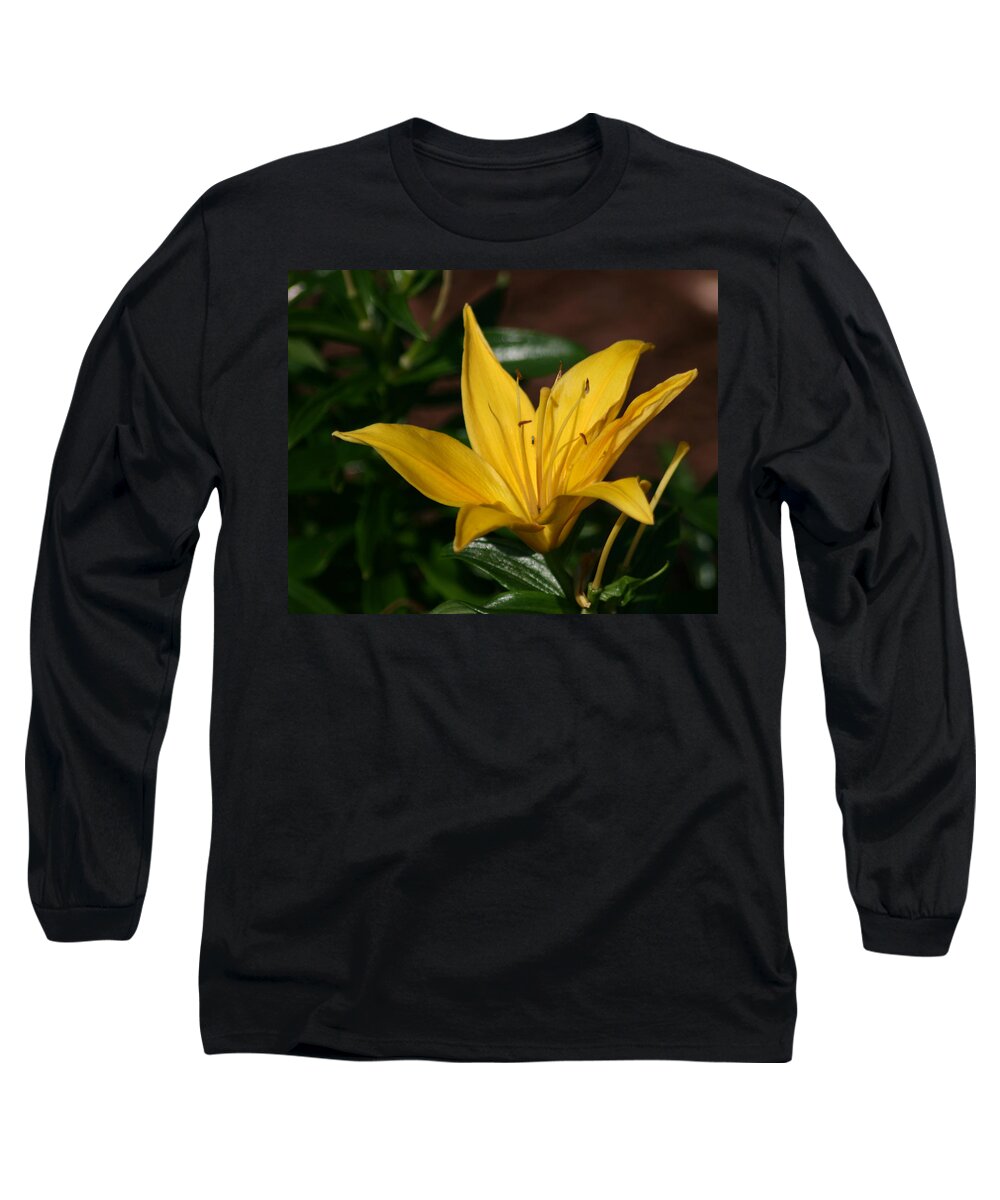 Yellow Long Sleeve T-Shirt featuring the photograph Yellow Lily by Bill Barber