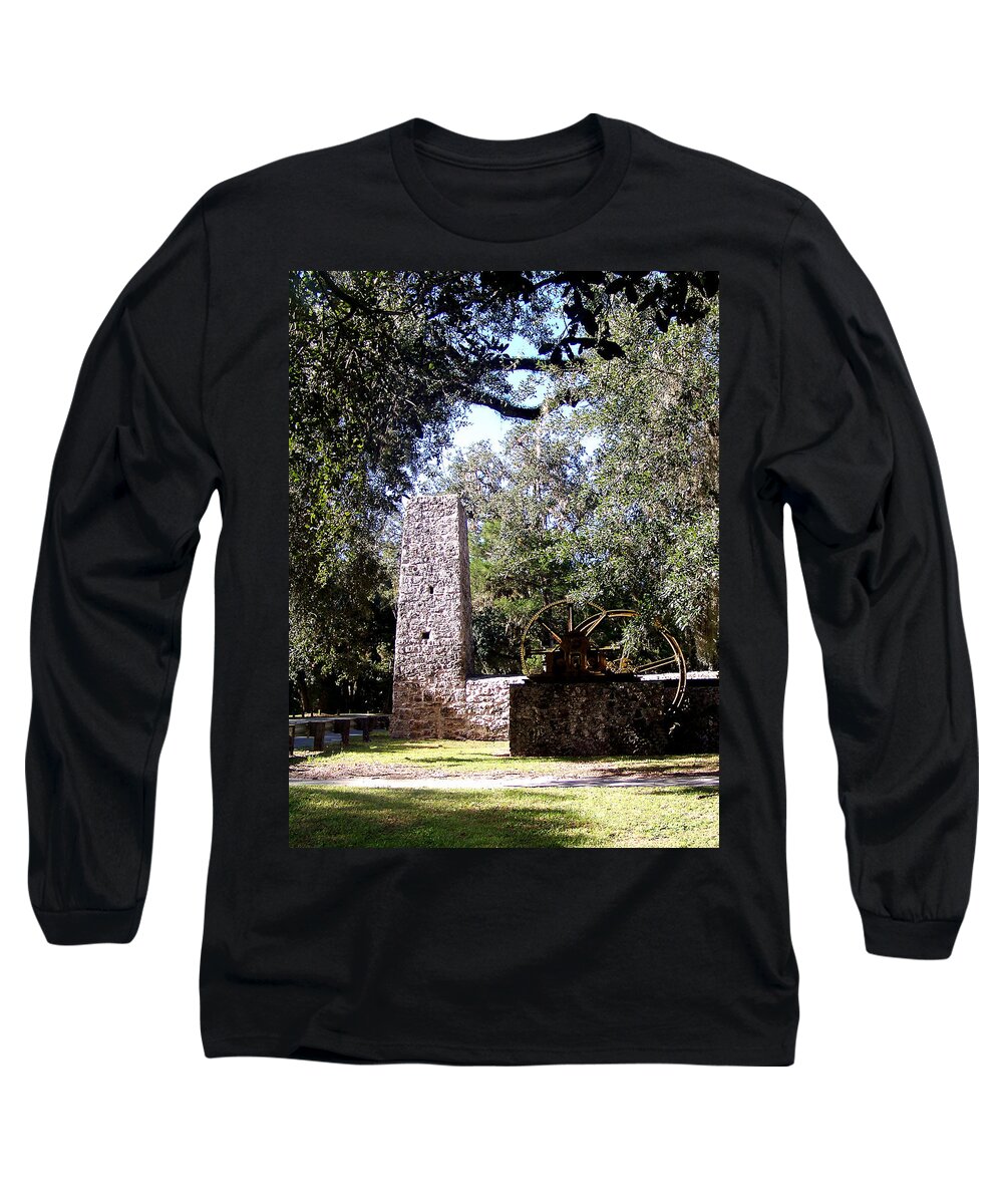 Historic Building Long Sleeve T-Shirt featuring the photograph Yulee Sugarmill 1 by Judy Wanamaker