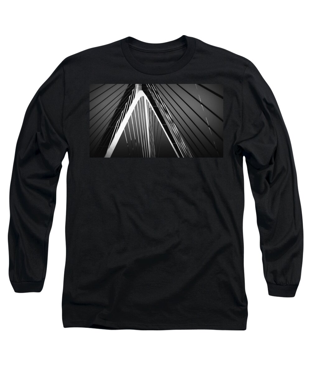 Zakim Bridge Long Sleeve T-Shirt featuring the photograph Zakim Bridge Boston by Marysue Ryan