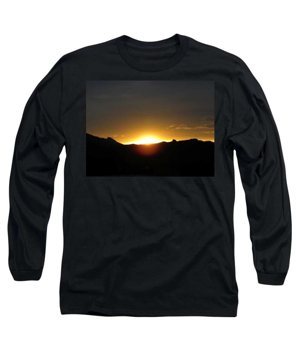 Clouds Long Sleeve T-Shirt featuring the photograph Sunrise West Side of RMNP CO by Margarethe Binkley