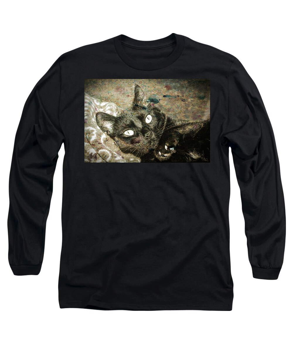 Cat Long Sleeve T-Shirt featuring the photograph Junior #1 by David Yocum