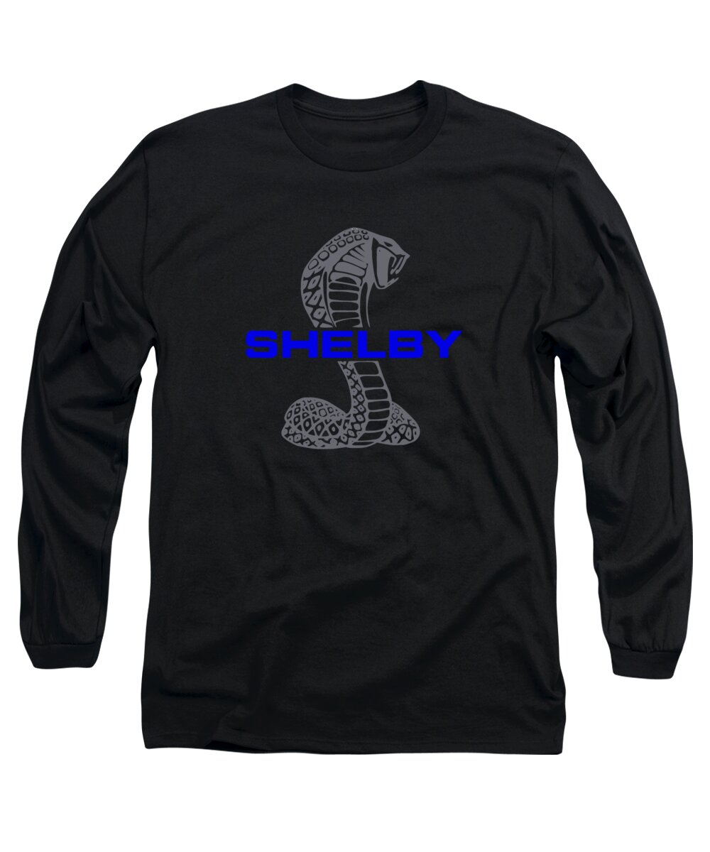 Shelby Mustang Long Sleeve T-Shirt featuring the digital art Mustang Shelby Cobra #1 by Jerry Dyl