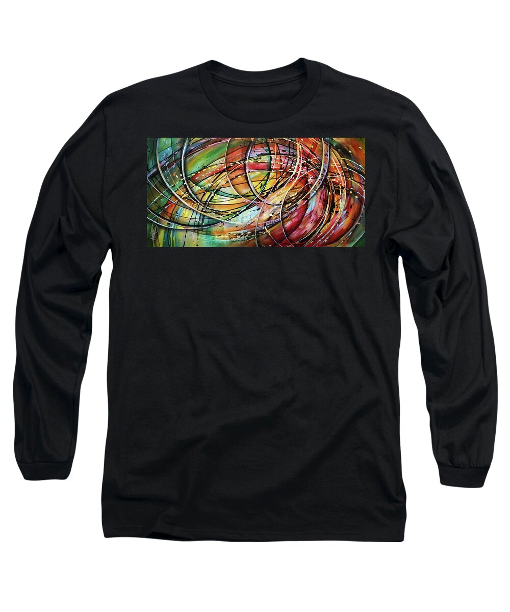 Abstract Long Sleeve T-Shirt featuring the painting No Choice #1 by Michael Lang