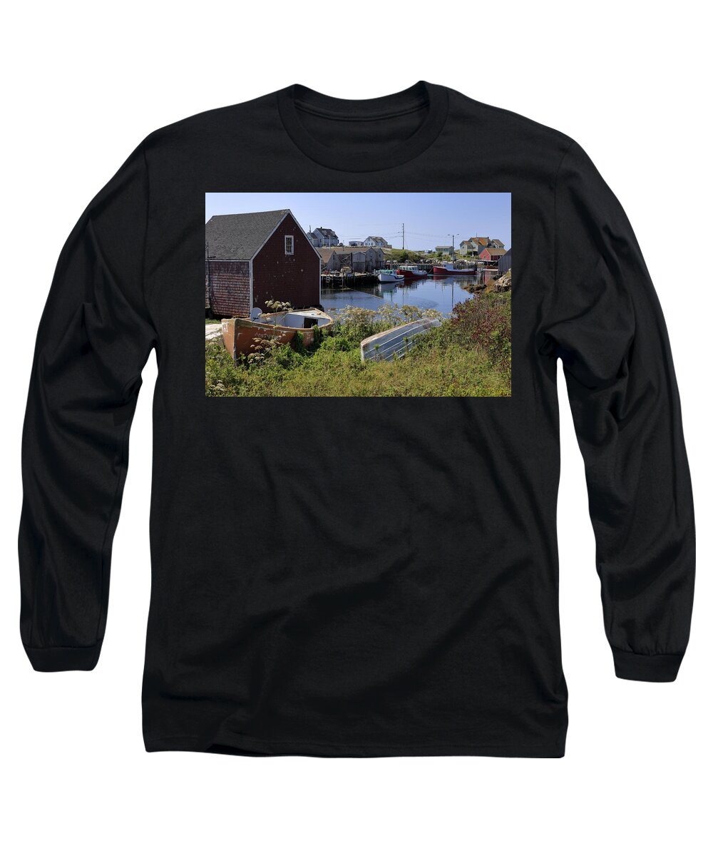 Canada Long Sleeve T-Shirt featuring the photograph Peggy's Cove, Nova Scotia, Canada #1 by Gary Corbett
