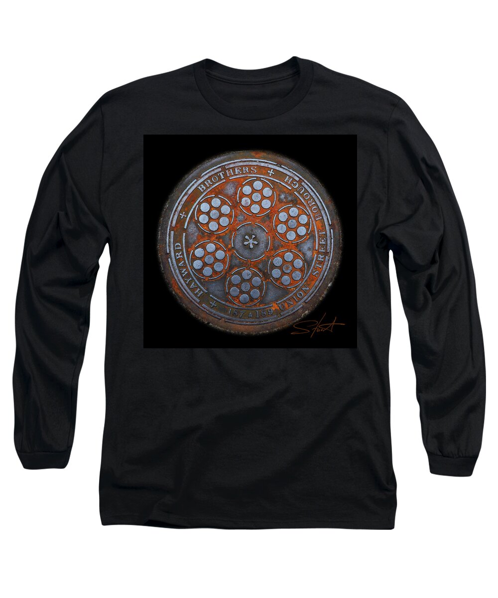 Manhole Long Sleeve T-Shirt featuring the photograph Shield #1 by Charles Stuart