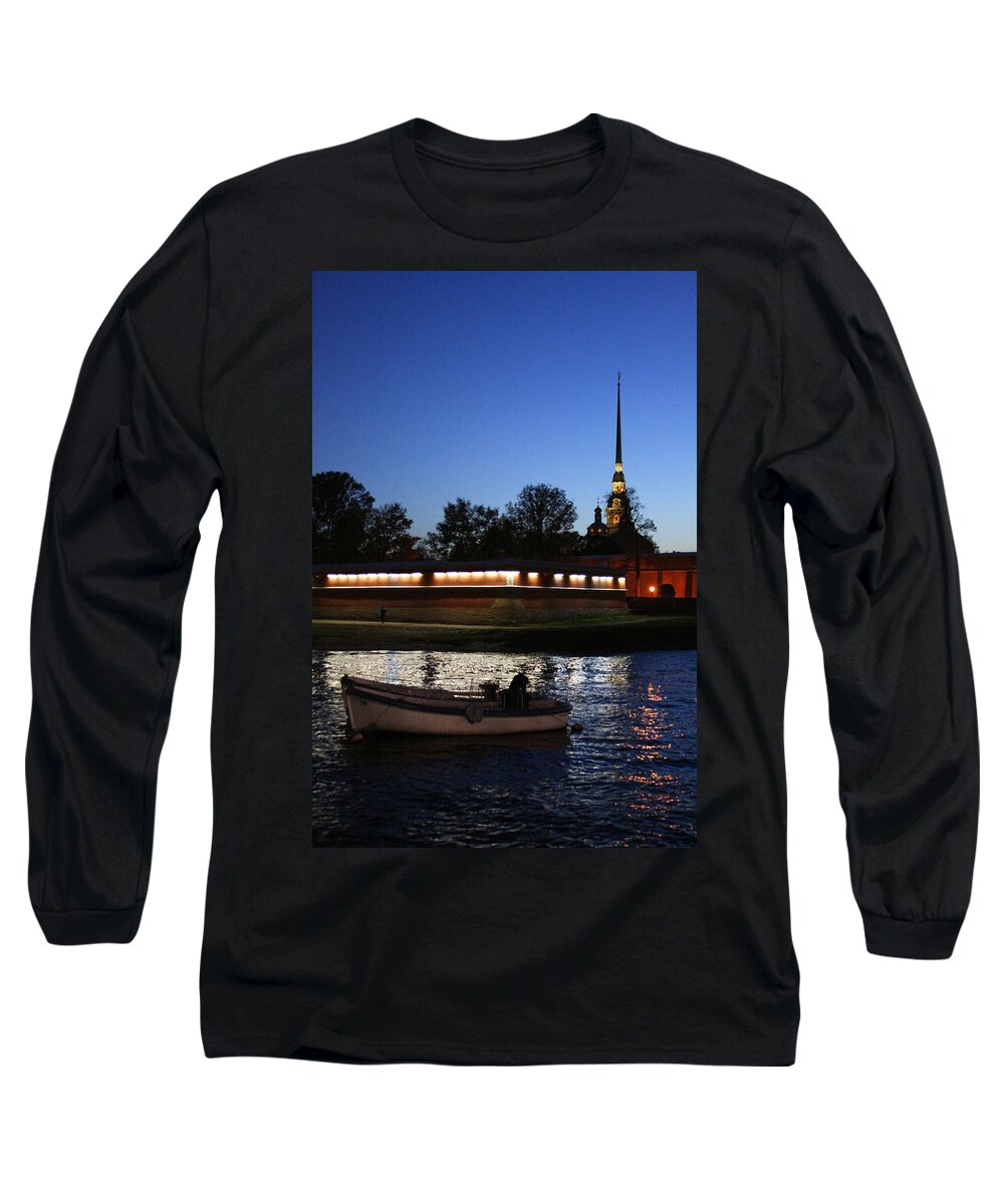 St. Petersburg Long Sleeve T-Shirt featuring the photograph St.Petersburg at night #1 by Masha Batkova