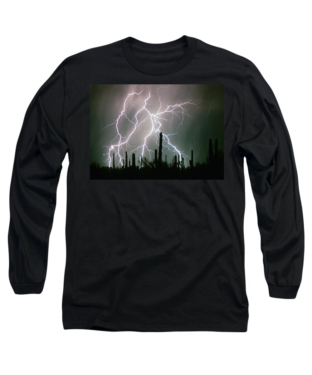 Lightning Long Sleeve T-Shirt featuring the photograph Striking Photography #1 by James BO Insogna