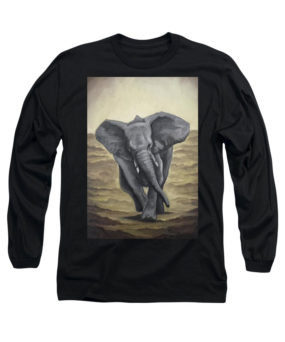 Taking Charge Long Sleeve T-Shirt featuring the painting Taking Charge #1 by Michael TMAD Finney